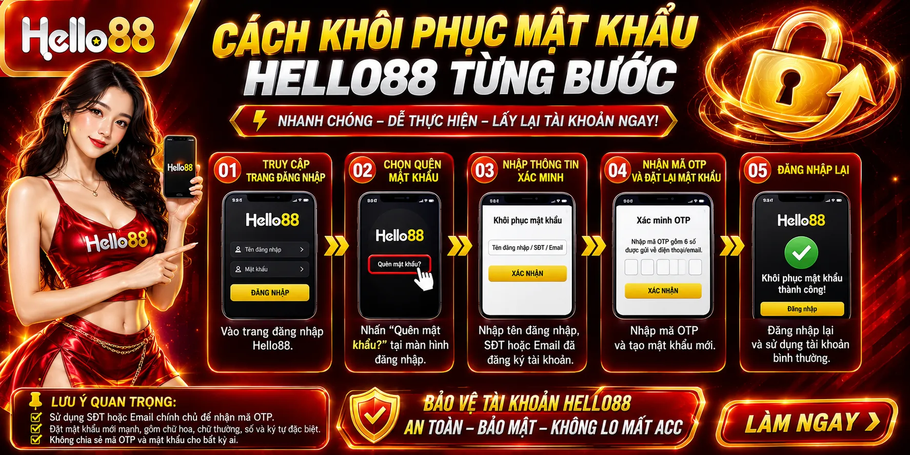 Quên Mật Khẩu Hello88: Cách Khôi Phục Tài Khoản 2 Cách khôi phục mật khẩu Hello88 từng bước